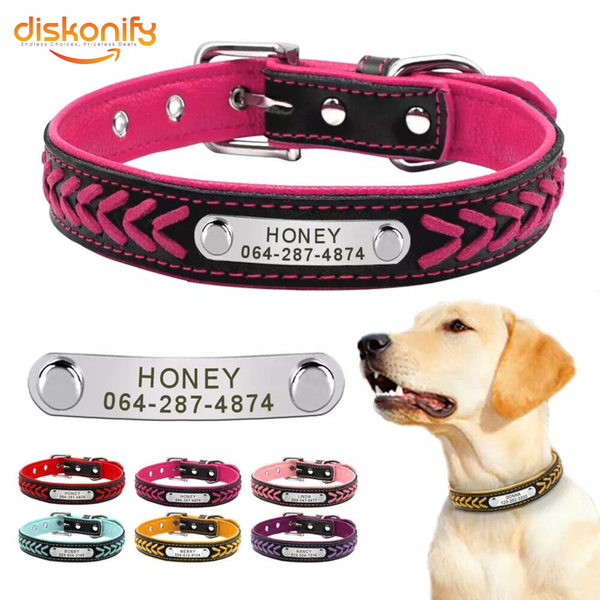 Customizable Leather Dog Collars